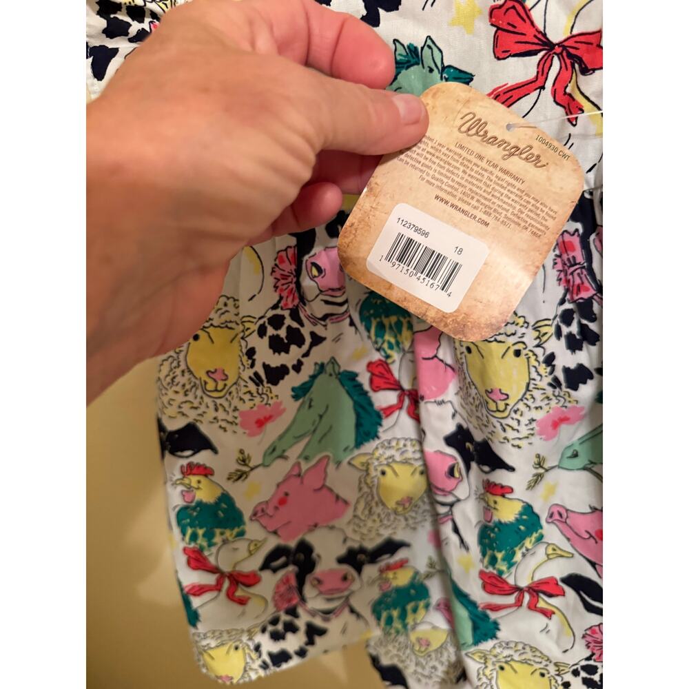 Wrangler Baby Girls 18 Months Farm Animal Dress & Bloomers Set NWT - Picture 8 of 8